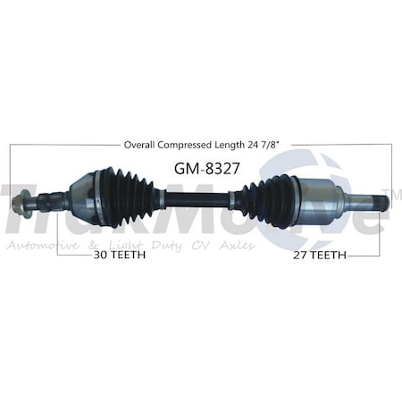 Surtrack Axle Cv Axle Shaft, Gm-8327 GM-8327